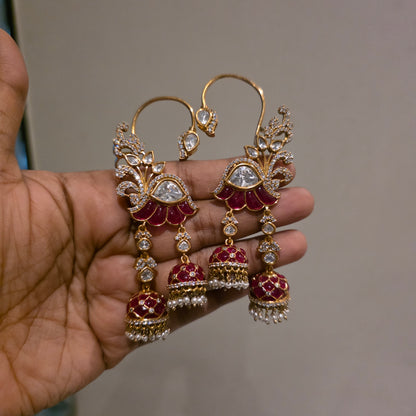 Viranchi- polki earcuffs with jumkha