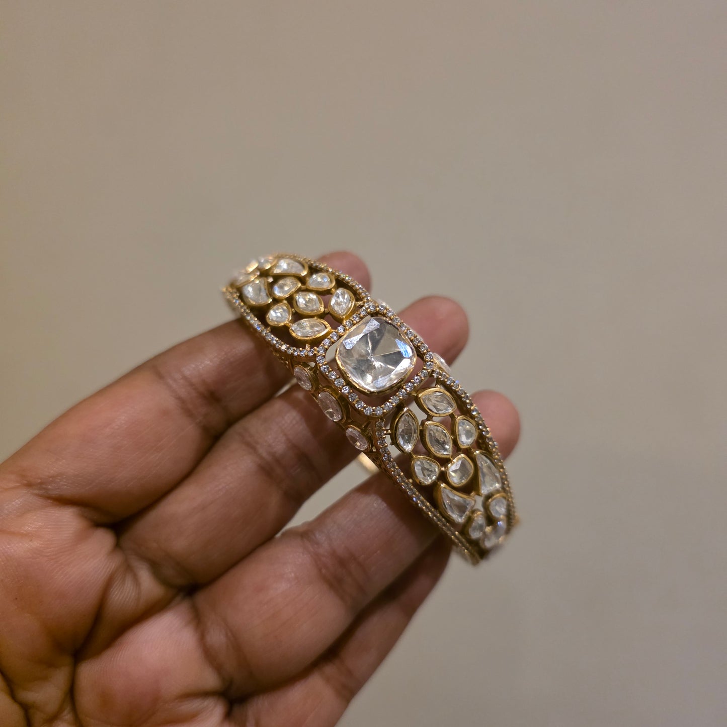 Ratnarekha- polki kundan openable bracelet