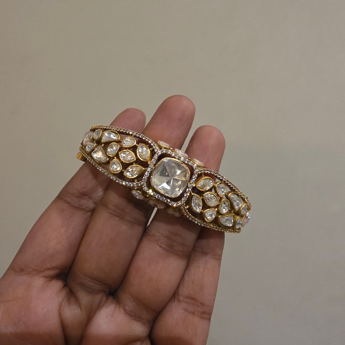 Ratnarekha- polki kundan openable bracelet