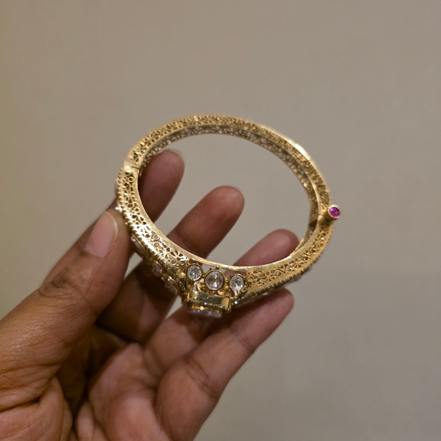Ratnarekha- polki kundan openable bracelet