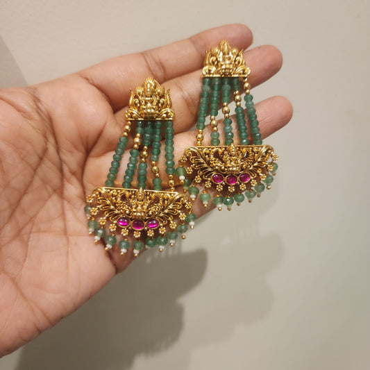 Lakshmi crystal chandbalis.