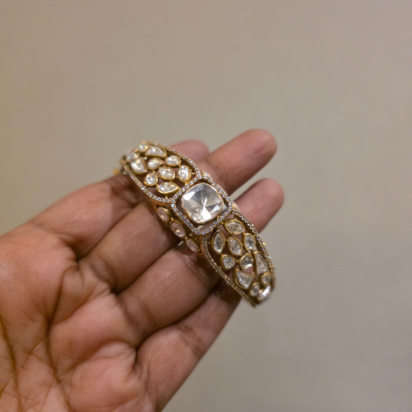 Ratnarekha- polki kundan openable bracelet